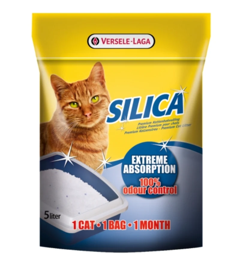 Versele-Laga Silica 5 L - Litière pour chat avec granulés ultra-absorbants