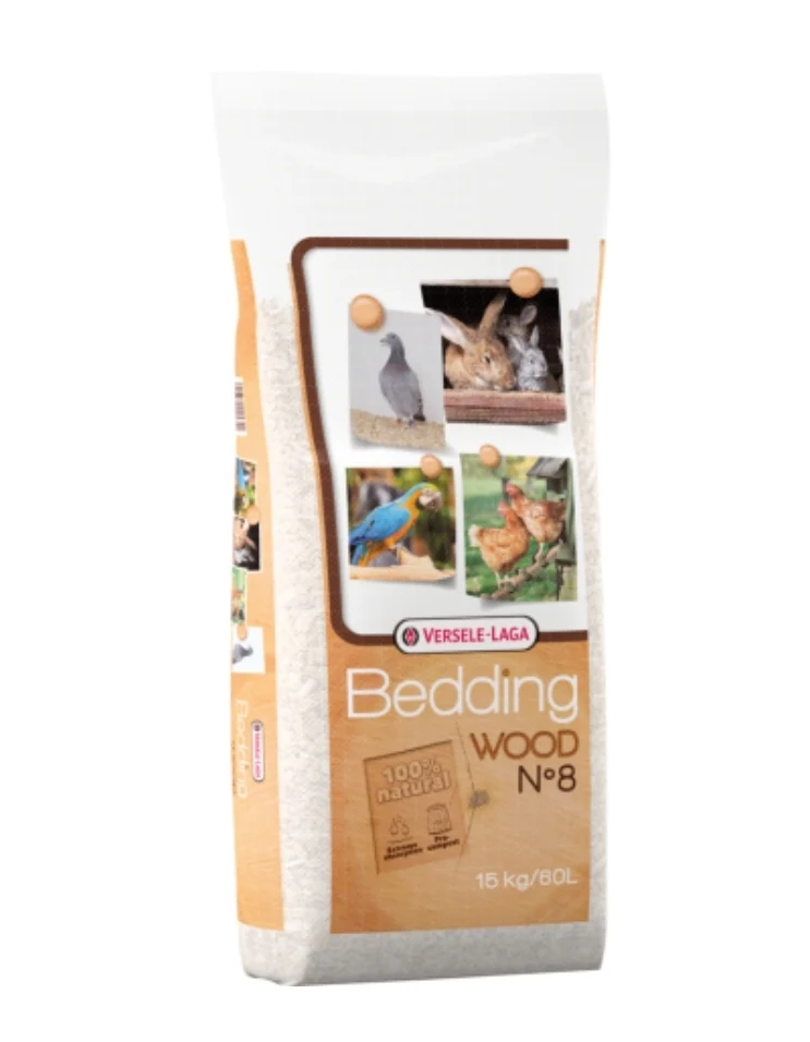 Literie Versele-Laga Bois N°8 - 60l 15kg - Base Hygiénique De Copeaux De Hêtre Broyés