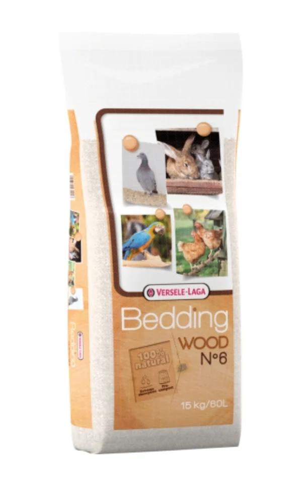 Literie Versele-Laga Bois N°6 - 60l 15kg - Base Hygiénique De Copeaux De Hêtre Broyés
