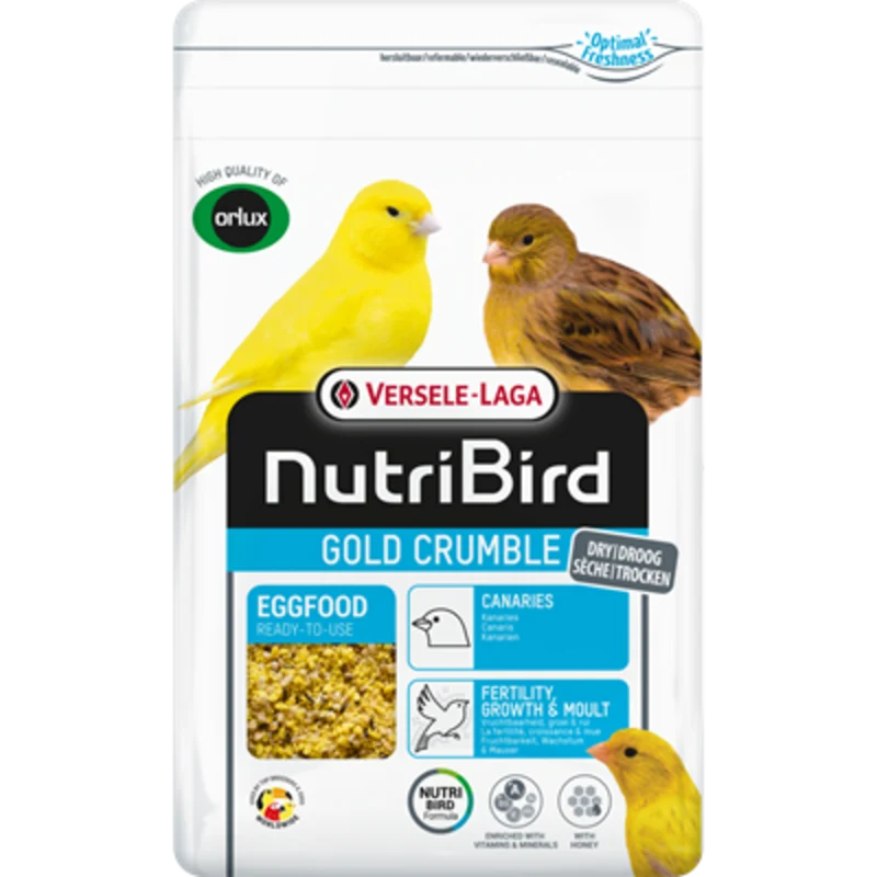 Nutribird Gold Crumble Canaries 1kg (avec fermeture éclair)
