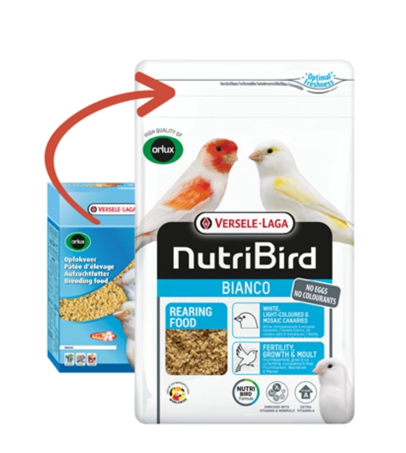 NOUVEAU Nutribird Aliment d'élevage Blanc 1 kg (avec fermeture éclair)