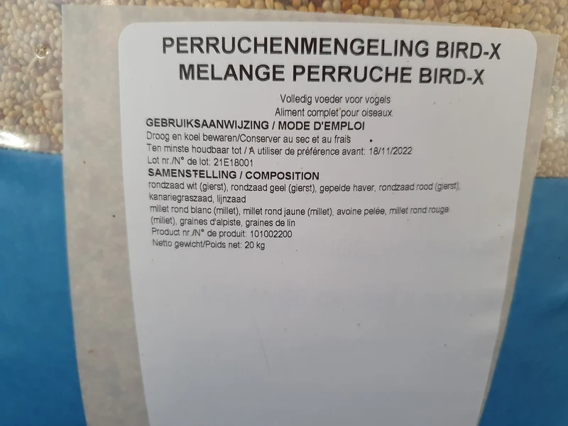 Perruches Mixture Bird-X 20kg