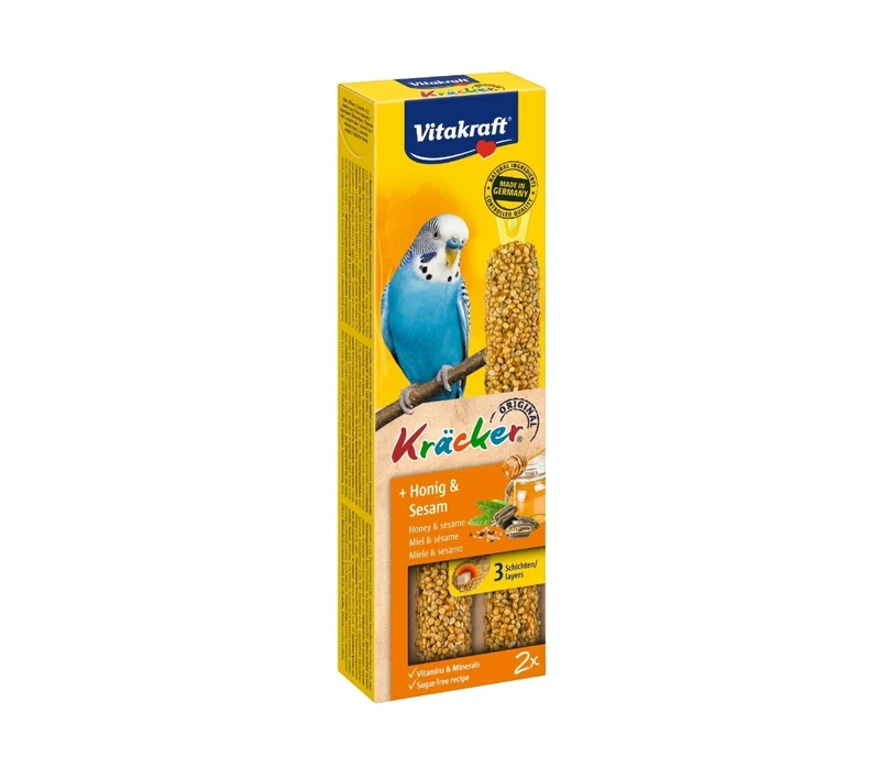 Vitakraft Kräcker perruche miel et sésame, 2 pièces
