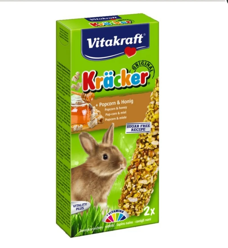 Lapin Vitakraft Kräcker avec pop-corn et miel