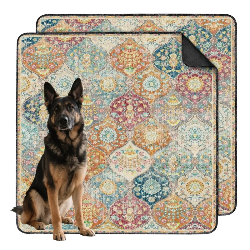 Usnfhcaw Tapis Pipi Lavables pour Chiens – Pack de 2, Absorbants, Imperméables et Anti-Dérapants 48x48