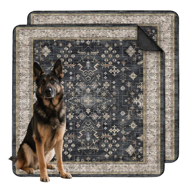 Tapis Lavables pour Chiens – Pack de 2, 48x48 cm, Absorbants, Étanches et Anti-Fuites | Usnfhcaw