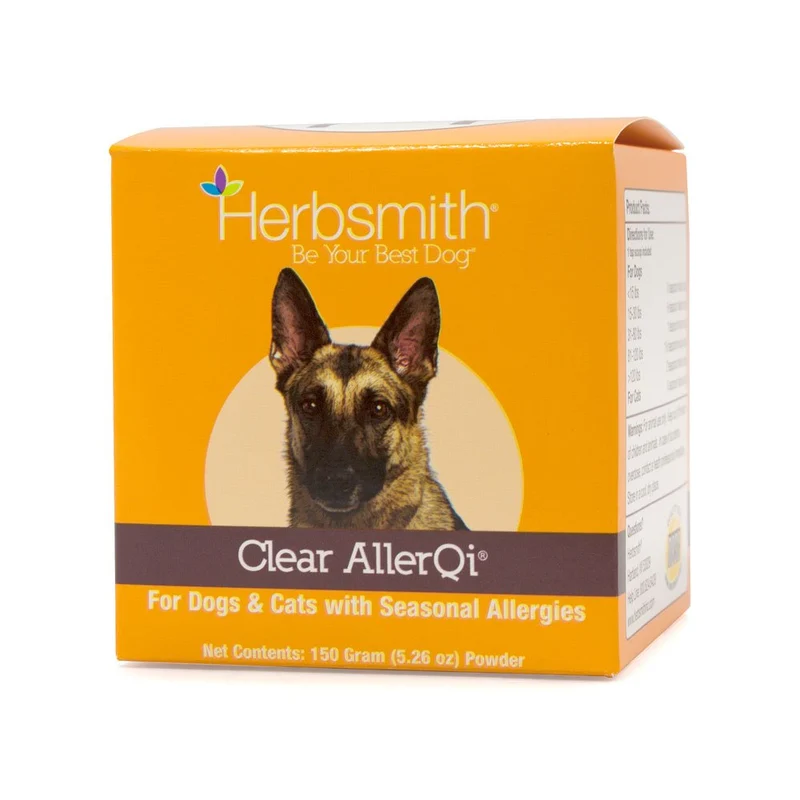 Herbsmith Clear AllerQi – Aide Allergies pour Chats et Chiens – Soutien Peau – Poudre 150 g