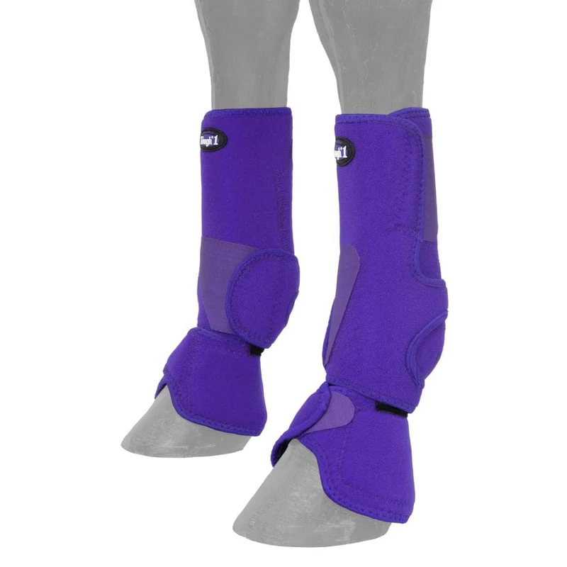 Tough 1 Performers 1er choix Bottes combinées Violet M – Confort et protection équine