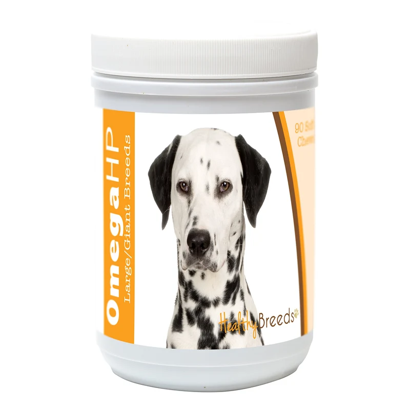Healthy Breeds Dalmatien Omega HP – Bouchées molles pour peau et pelage (90 bouchées)