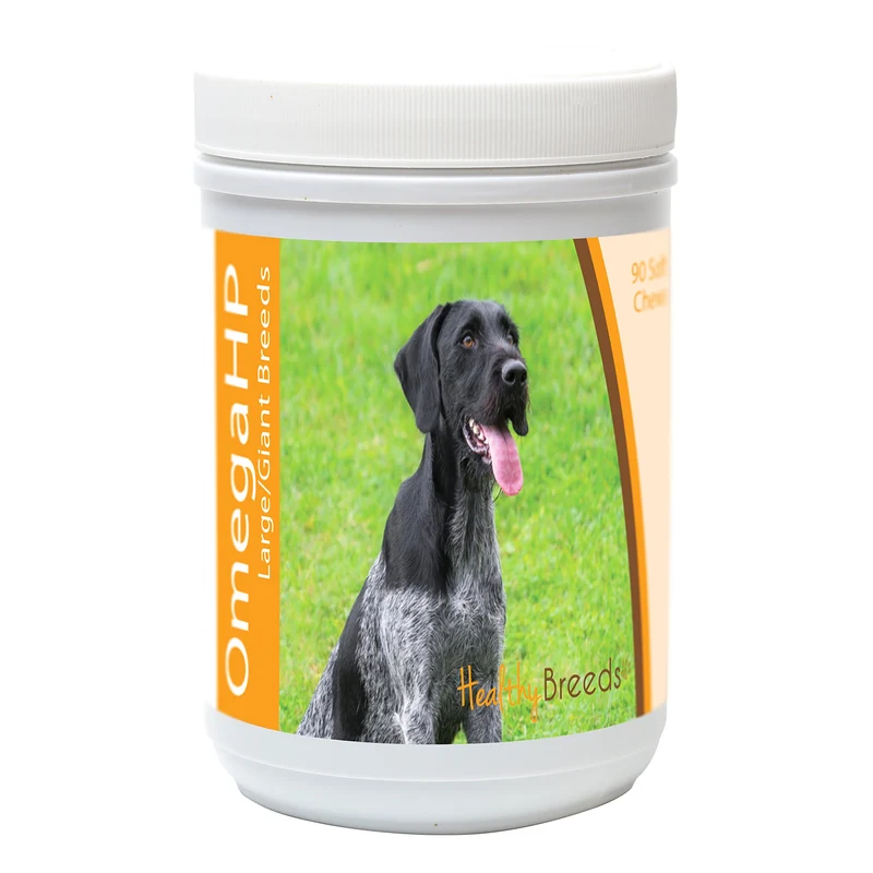 Healthy Breeds Omega HP – Soutien peau et pelage pour chien, 90 friandises molles