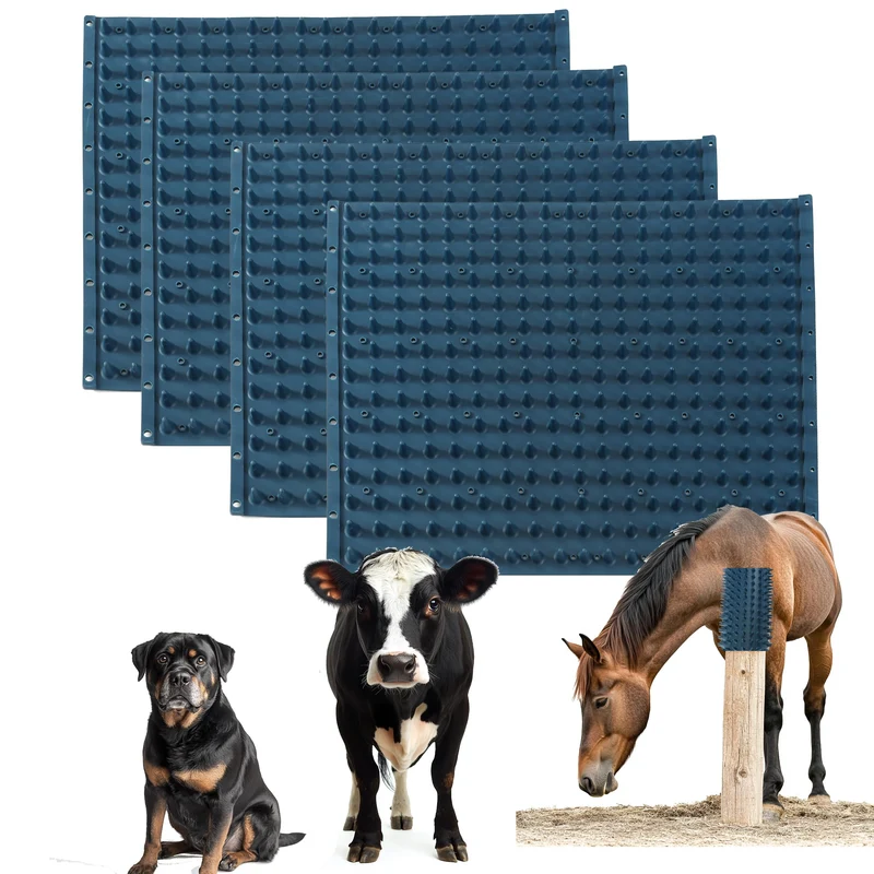 homcare Tapis-Grattoir pour Animaux – Lot de 4 Pads Doux pour Chevaux, Vaches, Chèvres et Chiens