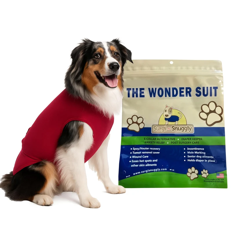 Protège-Couches Lavable Surgi~Snuggly pour Chiens – MS Rouge (Mâles et Femelles)