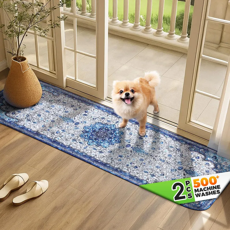 Hompet Tapis Litière Chat – Lot de 2, Extragrand, Lavable en Machine, Étanche & Anti-Dérapant