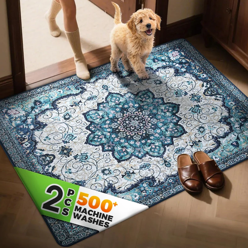 Hompet Tapis Litière 2 Pack – Grande Couverture Imperméable et Anti-Dérapant pour Bac à Litière
