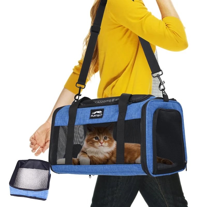 Furtent – Porte-animaux TSA approuvé pour petits chats et chiots, sous siège