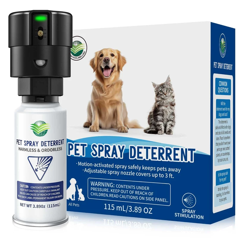QSKUDP Système Spray Anti-Mouvement pour Chats et Chiens – Recharge Originale Compatible