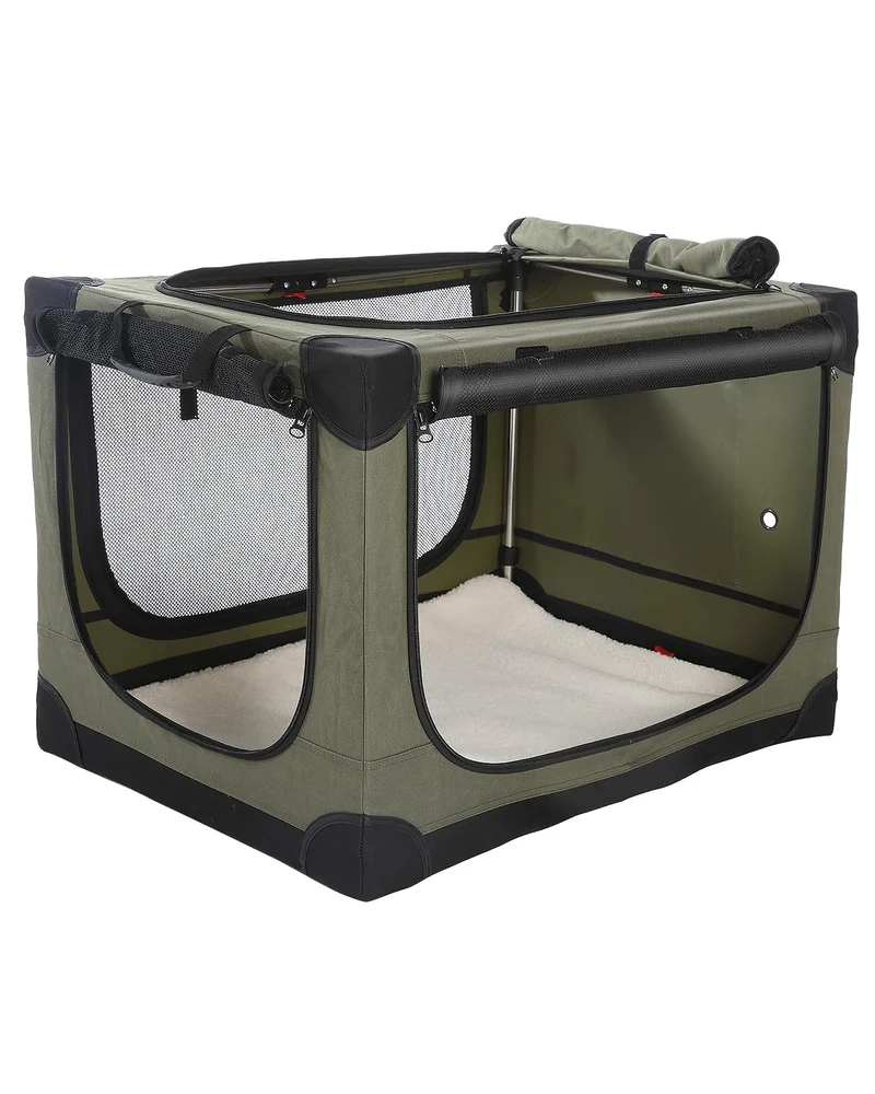 Deekuiwi cage pliante douce pour chien – 24 x 17 x 17 po, jusqu’à 30 livres, portable