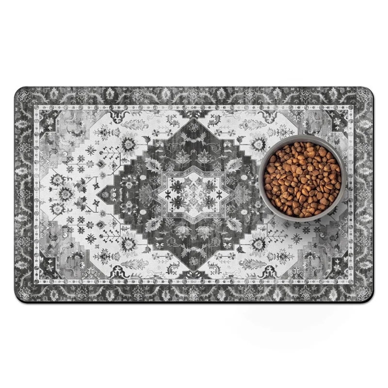 Usnfhcaw Tapis Alimentaire pour Animaux – Absorbant, Anti-Déversement et Séchage Rapide