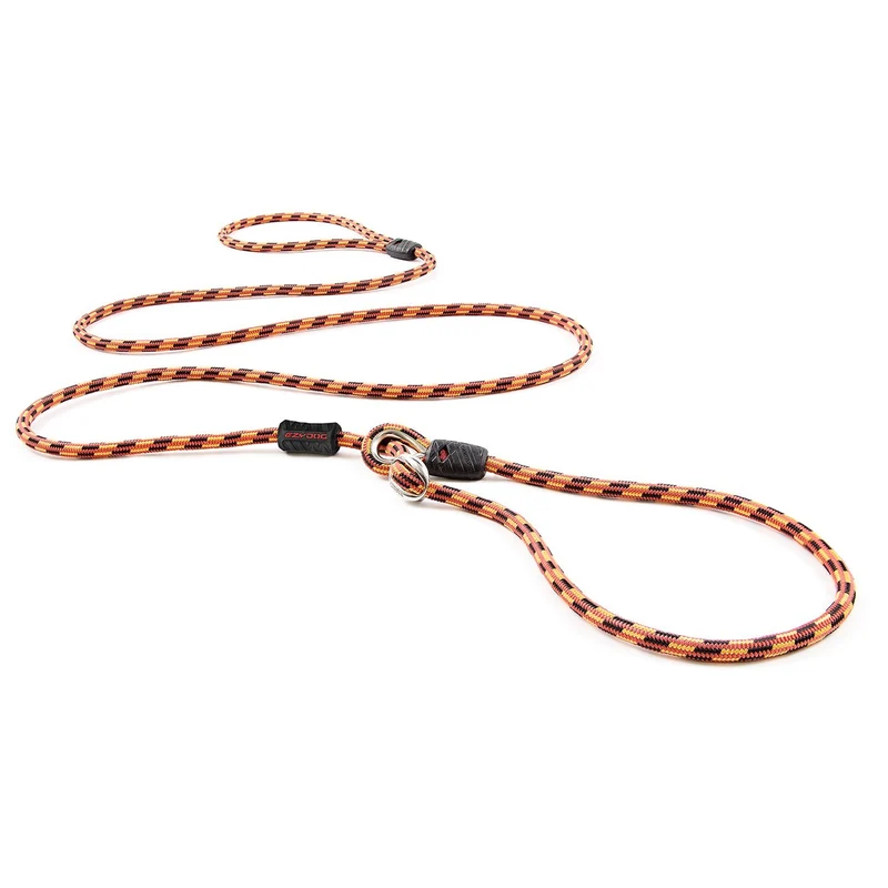 EzyDog Luca Slip Lead – Laisse 2-en-1 sans collier, Contrôle doux, 5,5 pieds, Orange