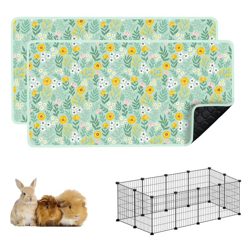 Tapis de cage pour cobaye Cimiycob – Lot 2x59 x 30,7 in, lavables et imperméables