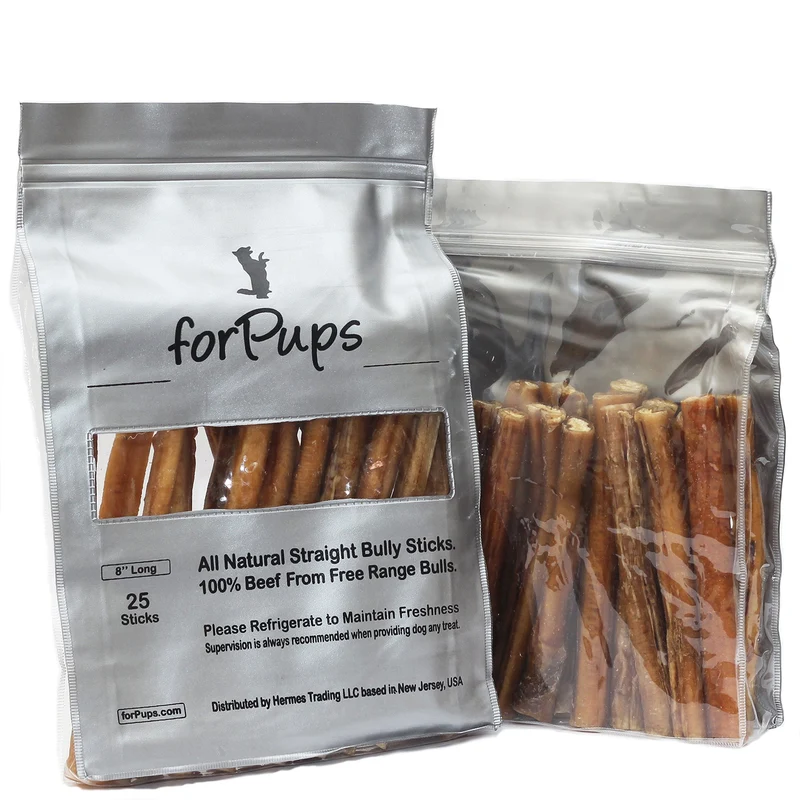 forPups Jumbo bâtons à mâcher 8 pouces – 2 livres pour grands chiens, 100% bœuf, naturel et entièrement biologique