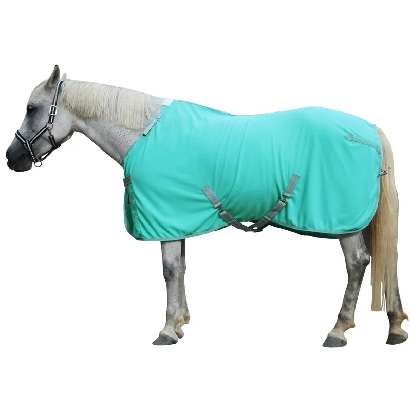 LEAFOREST Couverture polaire pour cheval – double-face 300 g, ajustable, évacuation d'humidité, 66 pouces