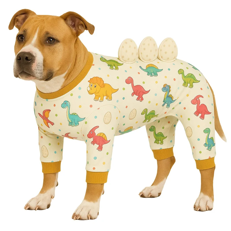 LovinPet Pyjama Chien Large – Combinaison Quatre Pattes Léger, UV, Soin Post-Op, 3XL