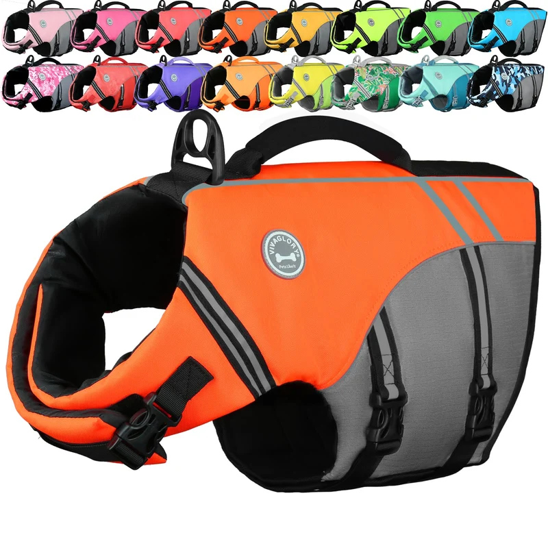 VIVAGLORY Gilet de sauvetage chien sport – mouvement libre et sécurité