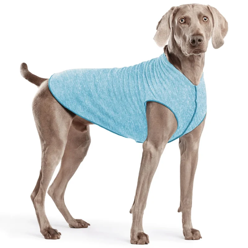Goldpaw T-shirt Chien UV – Protection Solaire UPF50+, Léger et Rafraîchissant | Océan Bleu, Taille 22 | Fabriqué aux États‑Unis