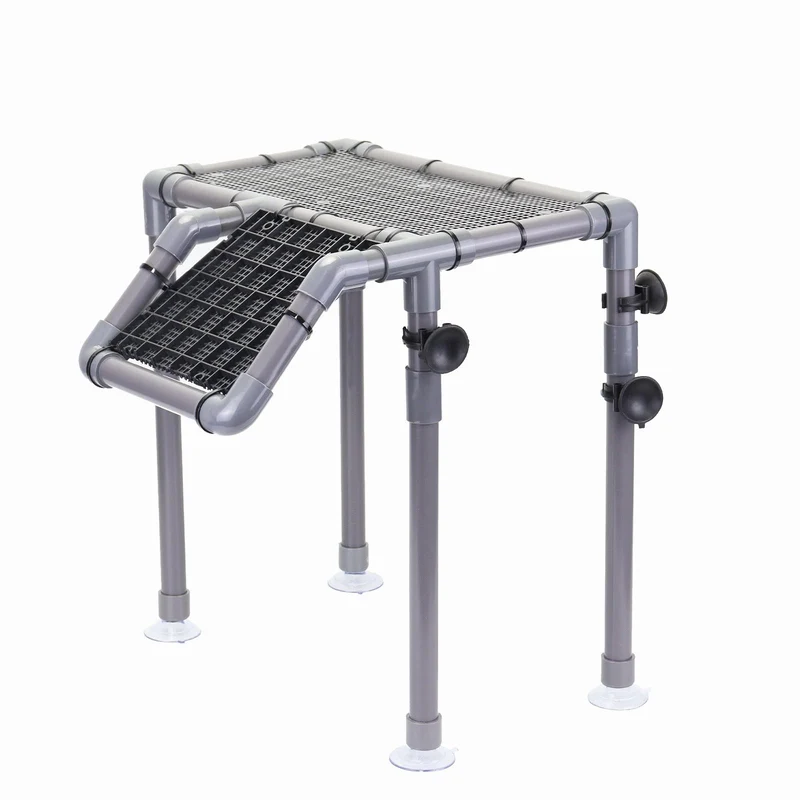 PIESOYRI Plateforme de Baignade Tortue Extra-Large — Largeur 13,4 pouces, Ramp et PVC pour réservoirs 75/90/120 gallons