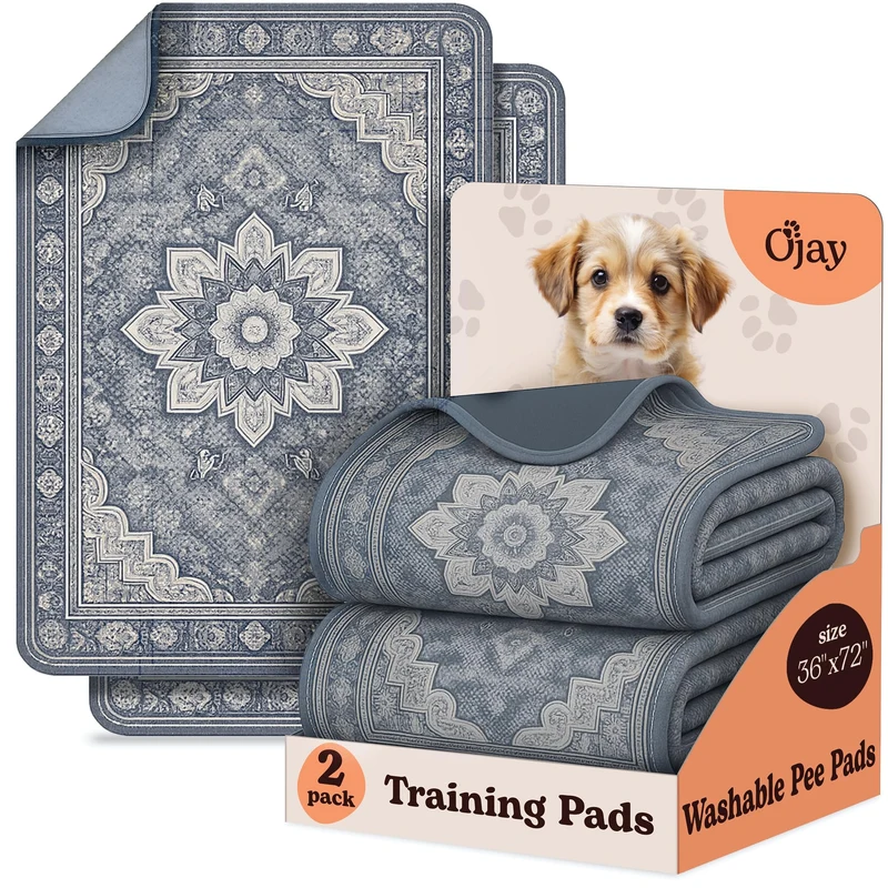 Tapis Pipi Lavables Ultra-Absorbants pour Chiens – O'JAY (Ensemble de 2)