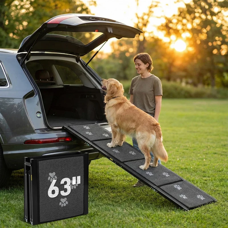 Ademon Rampe pour Chien 63 po — Portable, Antiderapante, 250 lb