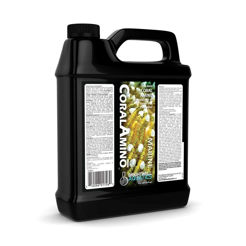 Brightwell Aquatics CoralAmino – Complexe d'acides aminés pour coraux | Nourrissant pour récif d'aquarium marin – 67,6 fl oz