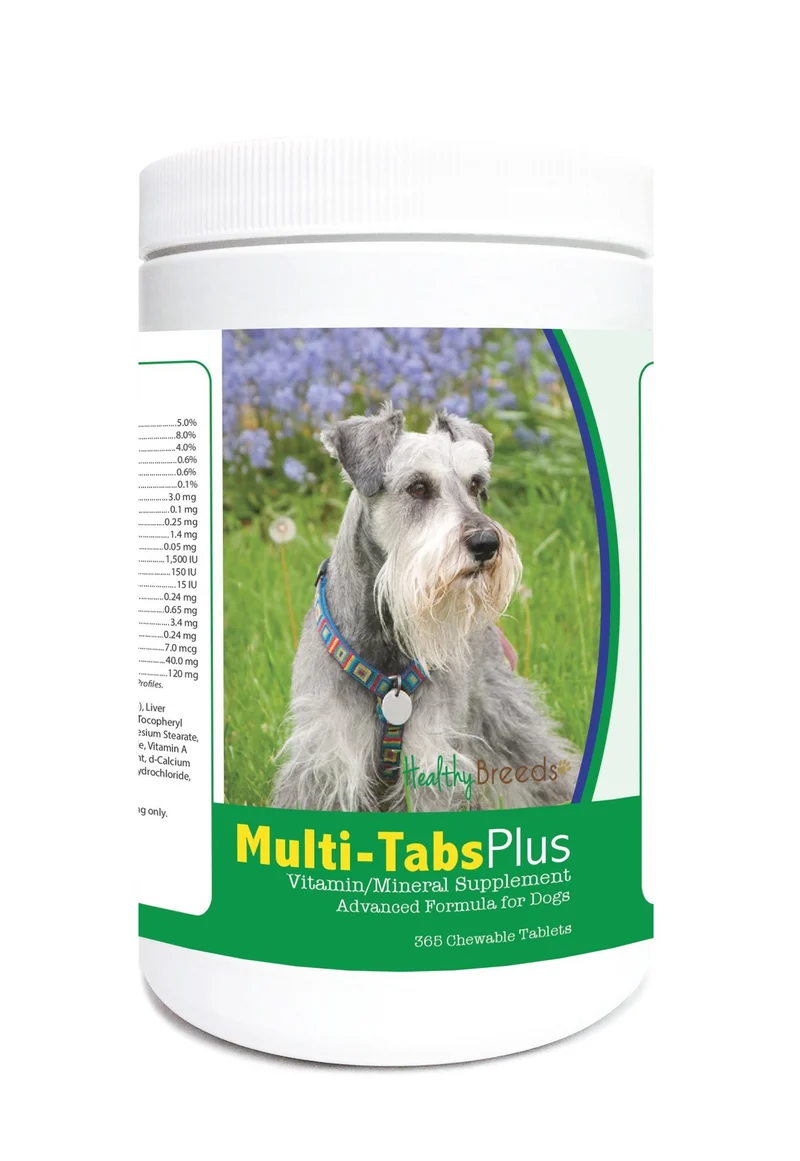 Healthy Breeds Miniature Schnauzer Multi-Tabs Plus – 365 comprimés à mâcher