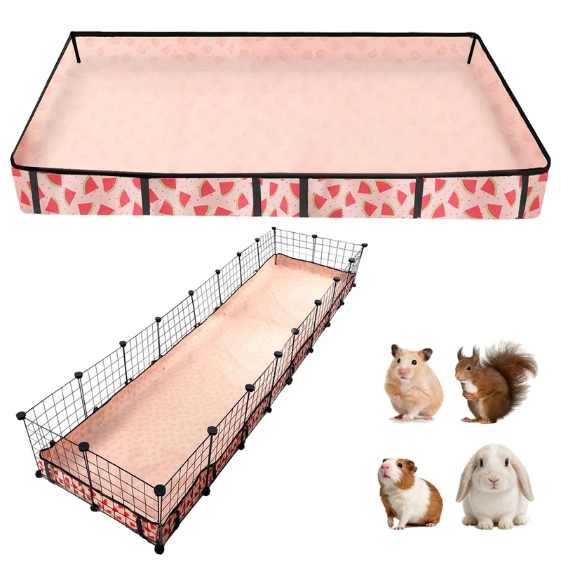 JOGEPEYO Tapis de cage étanche pour petits animaux – Liner lavable et réutilisable C&C 24x96 pouces