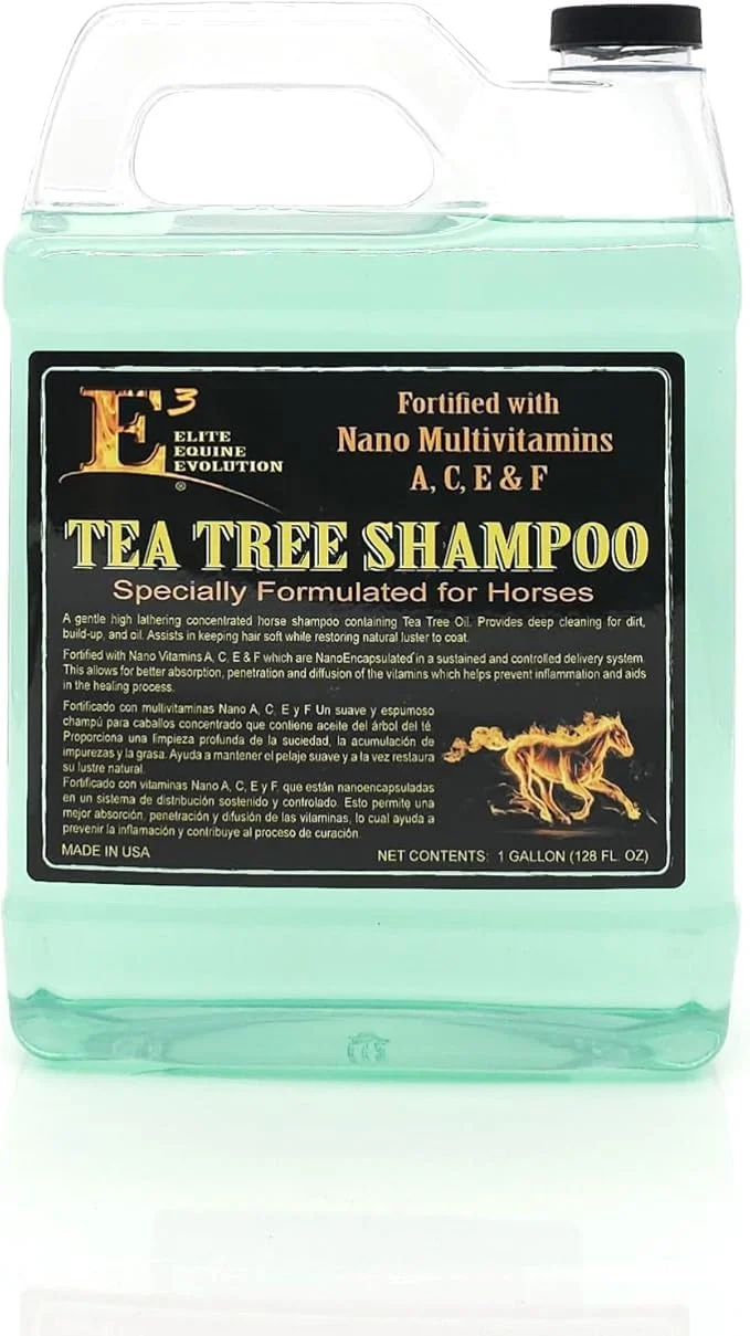 E3 Shampoing Arbre à Thé pour Chevaux – 3,8 L