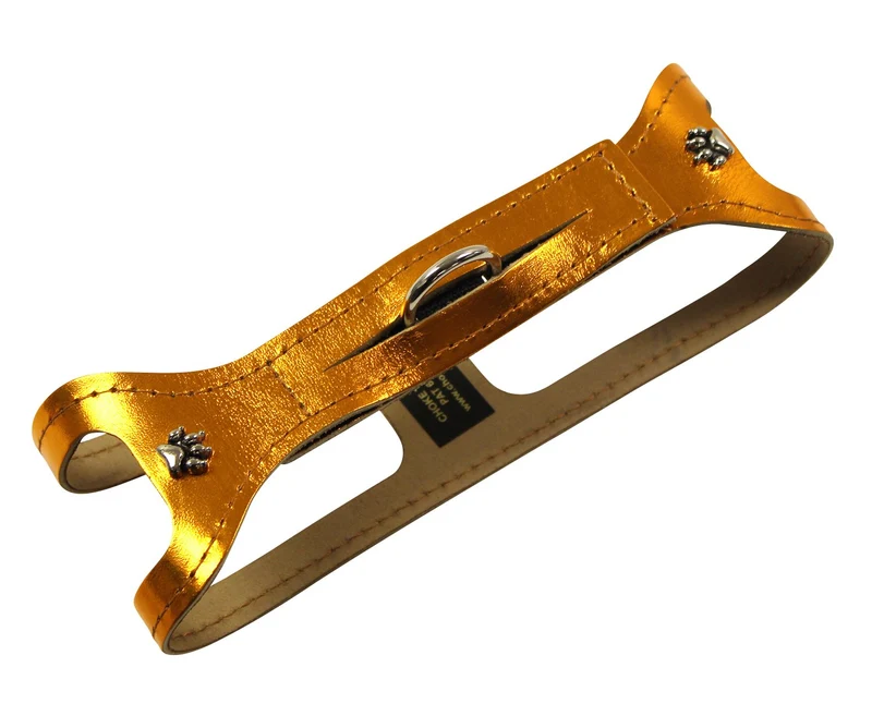 ChokeFree Collier d'Épaule pour Animaux, 18 po, Métallique Abricot | Confort Sans Pression