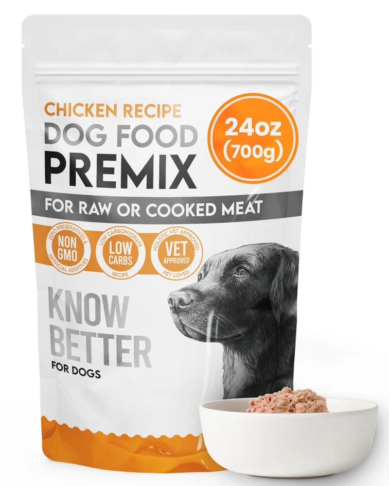Know Better Poulet Premix – Repas Maison ou Cru pour Chiens (Petits & Adultes) – 24 oz