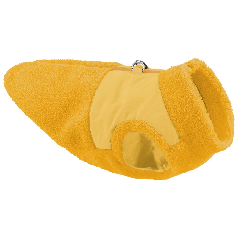 Gooby Zip Up Sherpa Vest Jaune 2X-Large – Gilet chien avec harnais intégré