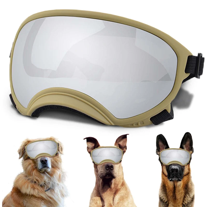 NICERINC PET — Lunettes pour chien grand format avec protection UV et sangle ajustable