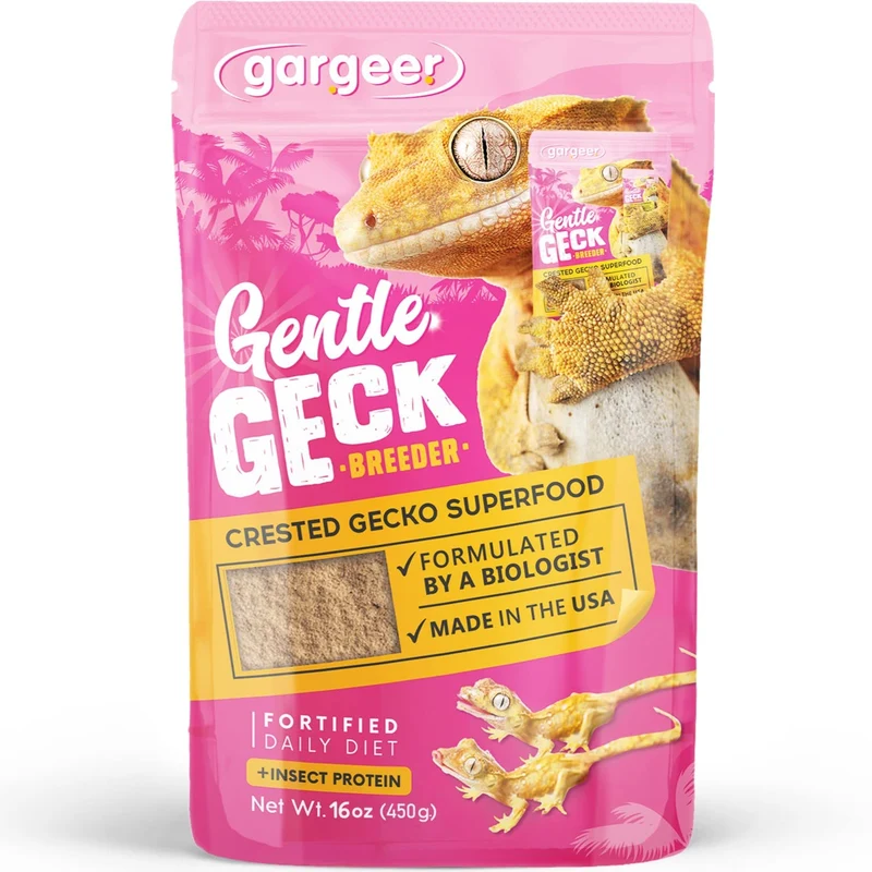 Gargeer 16oz Alimentation Complète pour Gecko à Crête – Poudre Fraîche Premium, Fabriquée aux États‑Unis