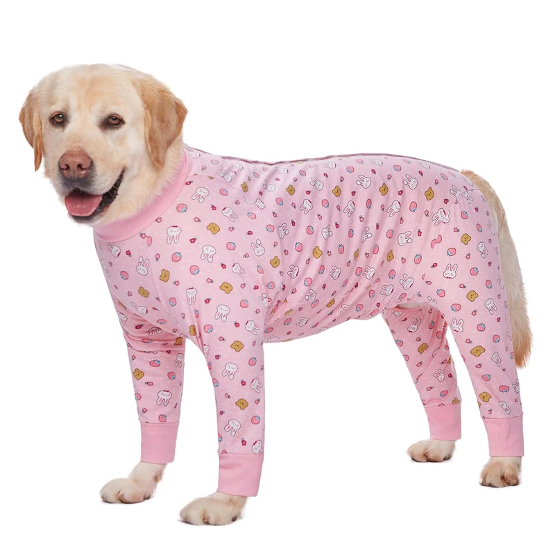 Yeapeeto Combinaison de Rétablissement pour Chien 6XL – Anti-Cône Doux et Respirant (Rose Lapin)