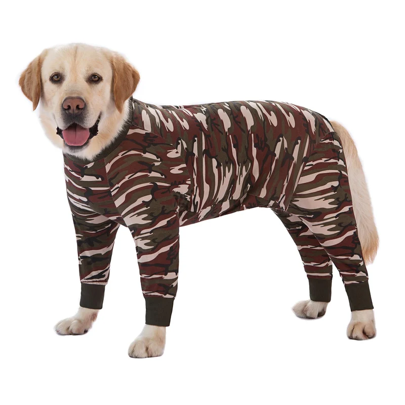 Yeapeeto Combinaison de récupération pour chiens (grands et moyens) après chirurgie – 7XL Camouflage