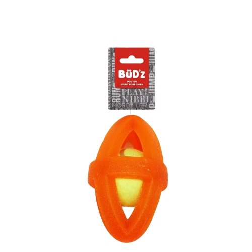 Bud'z Jouet pour chien - Avec balle de tennis insérée - Orange