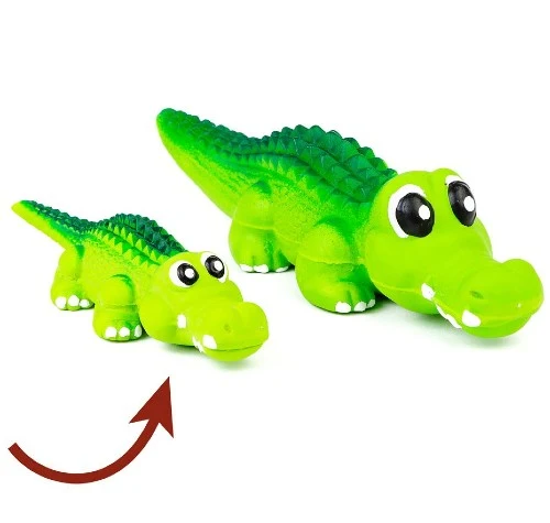 Bud'z Jouet en latex avec "Squeaker" pour chien - Alligator - Vert