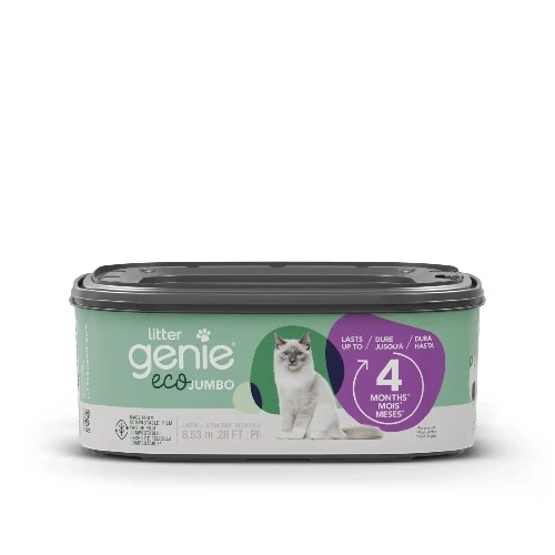 Litter Genie Recharge Jumbo Eco pour poubelle Litter Genie, Dure jusqu'à 4 mois