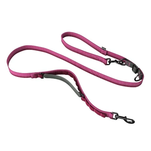 Nuvuq Laisse multifonctionnelle pour chien, Rose framboise