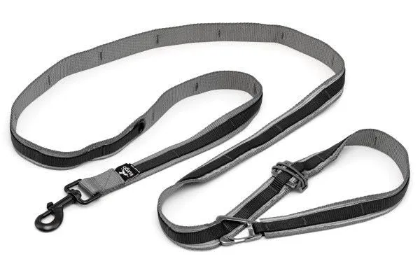 Kurgo Laisse "Quantum" 6 en 1 ajustable, Noire