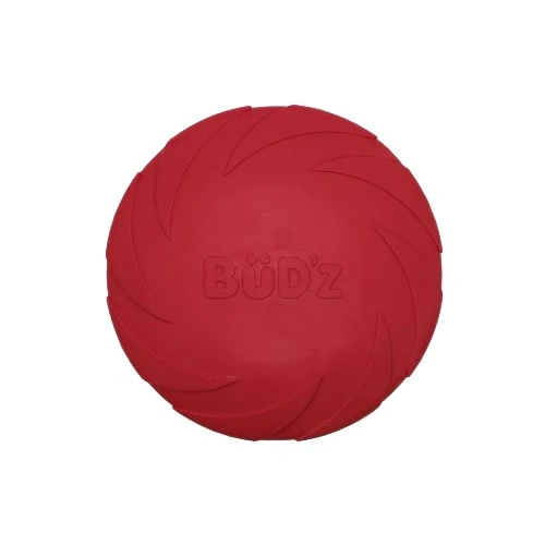 Bud'z Jouet en caoutchouc pour chien - Disque volant - Rouge