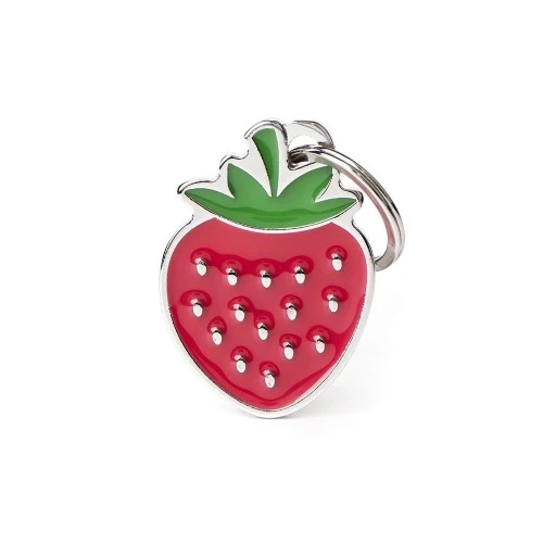 Médaille pour chien collection Food, Fraise